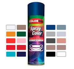 Tinta Spray Automotivo 300ml Preto Fosco - Colorgin